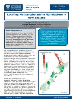 Policy Briefing: Locating Methamphetamine Manufacture in New Zealand