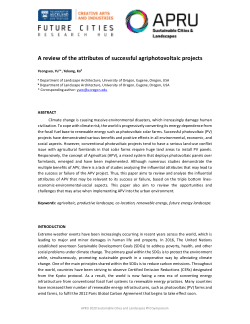 A review of the attributes of successful agriphotovoltaic projects