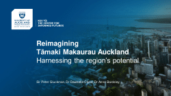 Reimagining Tāmaki Makaurau Auckland: harnessing the region’s potential (briefing)