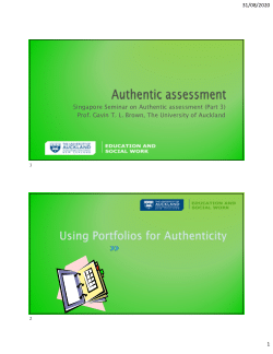 Authentic assessment in higher education