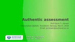 Authentic assessment