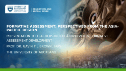 Formative Assessment: Perspectives from the Asia-Pacific Region