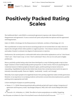 Positively Packed Rating Scales