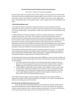 <b>The myth of New Zealand’s declining educational performance</b>