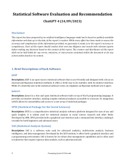 ChatGPT-4 brief review of four statistical software