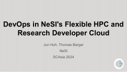 DevOps in NeSI's Flexible HPC and Research Developer Cloud