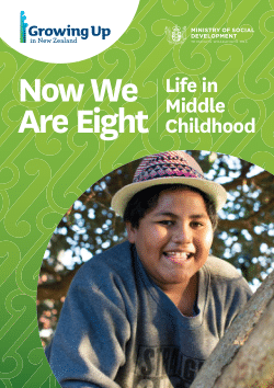 Growing Up in New Zealand: A longitudinal study of New Zealand children and their families. Now We Are Eight.