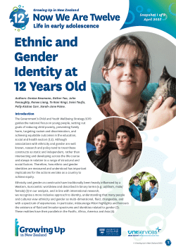 Now We Are 12: Ethnic and Gender Identity at 12 Years Old. Snapshot 1