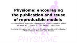 Physiome: encouraging the publication and reuse of reproducible models