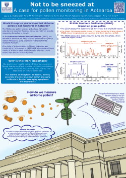 Laura McDonald: Not to be sneezed at: A case for pollen monitoring in Aotearoa