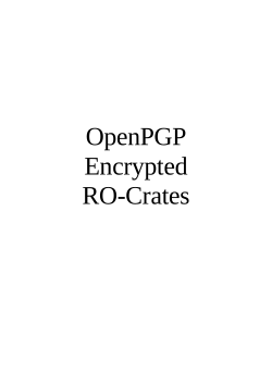 OpenPGP-Crate Whitepaper