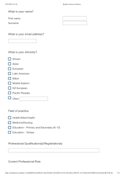 Delphi questionnaire 1