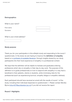 Delphi questionnaire 2