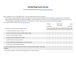 GenderMag Questionnaire