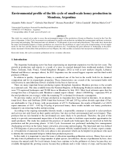 Environmental profile of the life cycle of small-scale honey production in Mendoza, Argentina