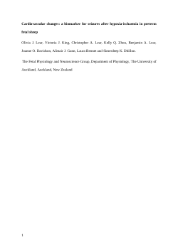 Supplemetary table for the manuscript "Cardiovascular changes: a biomarker for seizures after hypoxia-ischaemia in preterm fetal sheep"