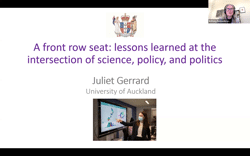 'A front row seat: lessons learned at the intersection of science, policy, and politics' with Juliet Gerrard
