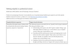 Empathy definition sources