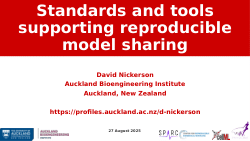 Standards and tools supporting reproducible model sharing