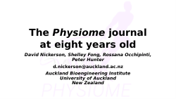 The Physiome journal at eight years old