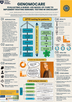 Libby Rea Brownlee: GenoMoCare - evaluating a nurse-led model of care to implement routine genomic testing in oncology