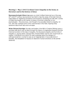 Empathy Group - Meeting 2 Notes, 2 May 2015