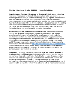 Empathy Group - Meeting 3 Notes, 26 October 2015