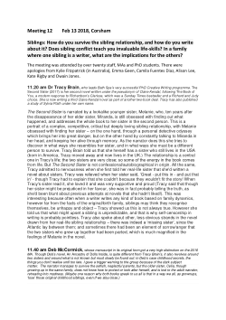 Empathy Group - Meeting 12 Notes, 13 February 2018
