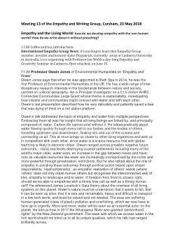 Empathy Group - Meeting 13 Notes, 23 May 2018