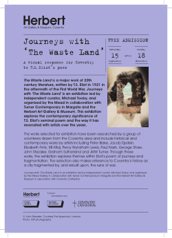 Journeys with 'The Waste Land' - Herbert Art Gallery & Museum, Coventry Handouts