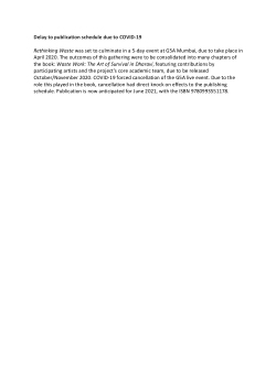 Rethinking Waste - Contextualising Information