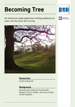 Evaluating Immersive Experiences - <i>Becoming Tree</i>: Evaluation Report