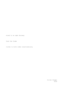 Borders: investigating liminality, outsiderness and solitude through an exploration of the sound environments of Andover (PhD Thesis) - borders #1 - <i>stand in an open doorway / face the frame / listen to both sides simultaneously </i>(2018)