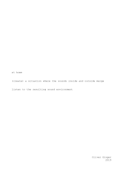 Borders: investigating liminality, outsiderness and solitude through an exploration of the sound environments of Andover (PhD Thesis) - borders #1 - <i>at home / (create) a situation where the sounds inside and outside merge / listen to the resulting sound environment </i>(2019)