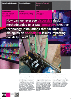 Research Festival, 2025 - Research Posters, Bath School of Design