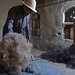 Carded wool