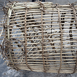 Basketry fish trap made by Ewe fishermen, Akanyakrom, 2022
