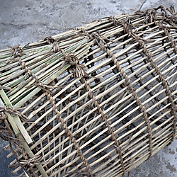 Basketry fish trap made by Ewe fishermen, Akanyakrom, 2022