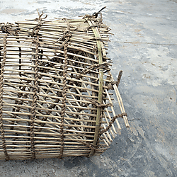 Basketry fish trap made by Ewe fishermen, Akanyakrom, 2022