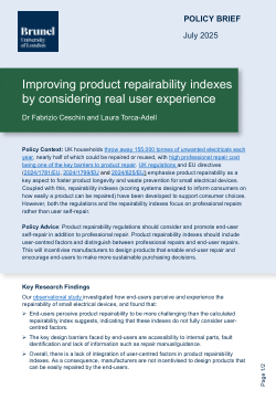 Improving product repairability indexes by considering real user experience