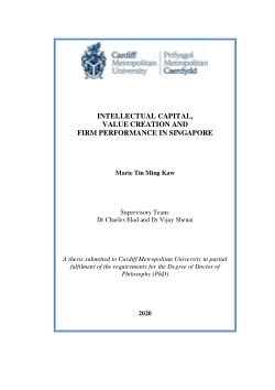 Intellectual Capital, Value Creation and Firm Performance in Singapore
