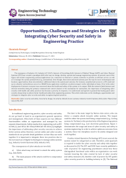 Opportunities, Challenges and Strategies for Integrating Cyber Security and Safety in Engineering Practice