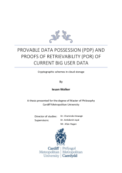 Provable data possession (PDP) and proofs of retrievability (POR) of current big user data: Cryptographic schemes in cloud storage