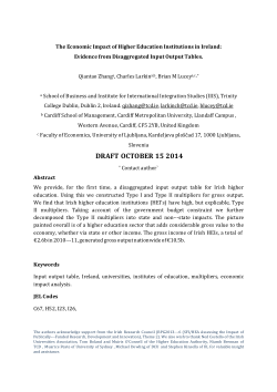 The economic impact of higher education institutions in Ireland: evidence from disaggregated input output tables