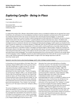 Exploring Cynefin - Being in Place