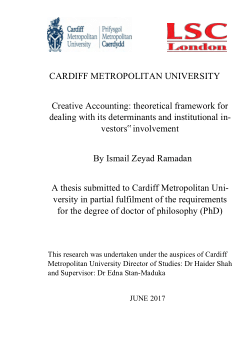Creative accounting: Theoretical framework for dealing with its determinants and institutional investors' involvement