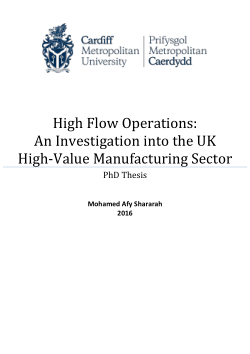 High flow operations: an investigation into the UK high-value manufacturing sector