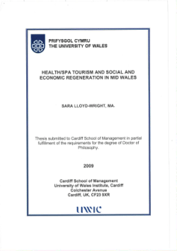 Health/spa tourism and social and economic regeneration in Mid Wales