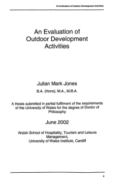 An evaluation of outdoor development activities