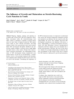 The Influence of Growth and Maturation on Stretch-Shortening Cycle Function in Youth